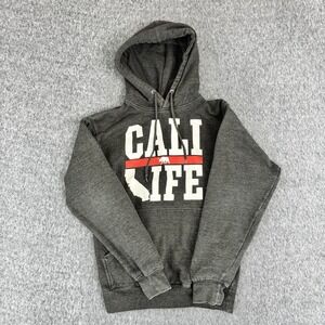 Cali Life Hoodie Pullover Graphic Gray Adult Small West Coast Style